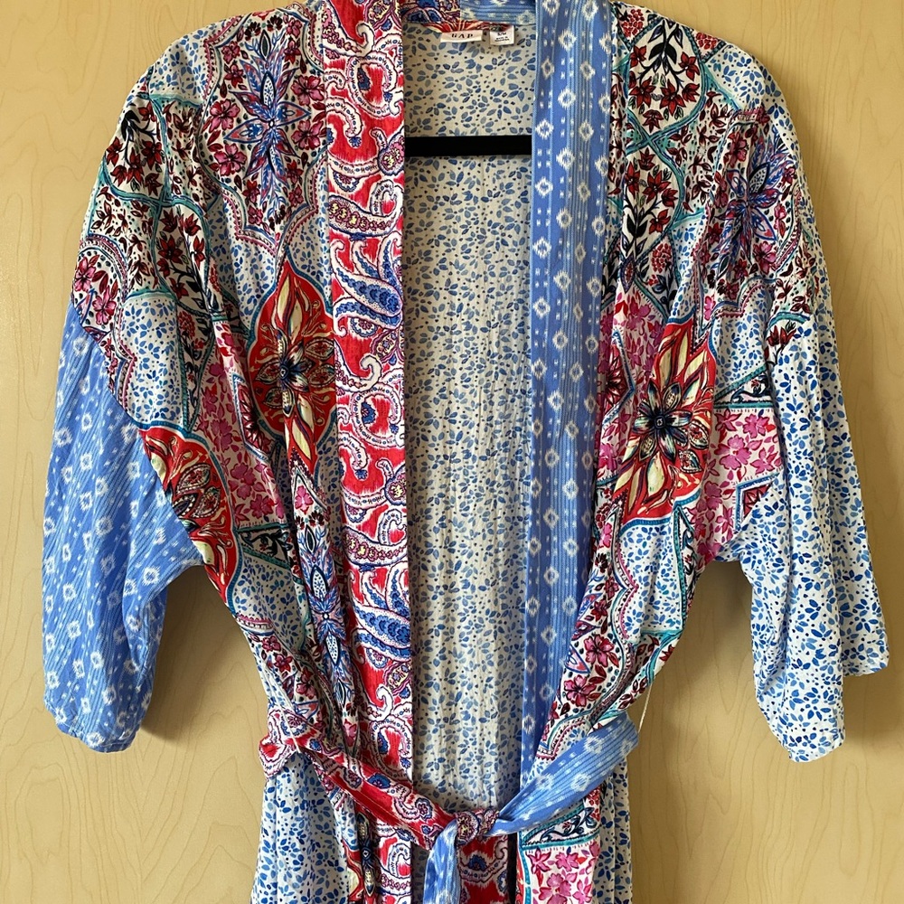 GAP Mixed Print High-Low Kimono Top - Picture 6 of 9